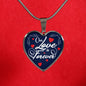 Our Love Is Forever Heart Pendant Necklace Stainless Steel or 18k Gold Pendant Necklace 18-22"-Express Your Love Gifts