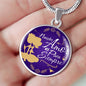Our Love Is Forever In Spanish Circle Necklace Stainless Steel or 18k Gold 18-22"-Express Your Love Gifts