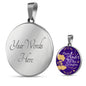 Our Love Is Forever In Spanish Circle Necklace Stainless Steel or 18k Gold 18-22"-Express Your Love Gifts