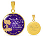Our Love Is Forever In Spanish Circle Necklace Stainless Steel or 18k Gold 18-22"-Express Your Love Gifts