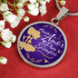 Our Love Is Forever In Spanish Circle Necklace Stainless Steel or 18k Gold 18-22"-Express Your Love Gifts