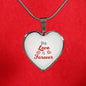 Our Love Is Forever Necklace Stainless Steel or 18k Gold Heart Pendant 18-22" - Express Your Love Gifts