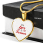 Our Love Is Forever Necklace Stainless Steel or 18k Gold Heart Pendant 18-22" - Express Your Love Gifts