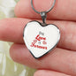 Our Love Is Forever Necklace Stainless Steel or 18k Gold Heart Pendant 18-22" - Express Your Love Gifts