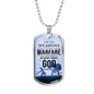 Our Weapon Has Divine Power Necklace Stainless Steel or 18k Gold Dog Tag 24" Chain-Express Your Love Gifts