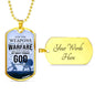Our Weapon Has Divine Power Necklace Stainless Steel or 18k Gold Dog Tag 24" Chain-Express Your Love Gifts