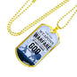 Our Weapon Has Divine Power Necklace Stainless Steel or 18k Gold Dog Tag 24" Chain-Express Your Love Gifts