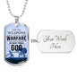 Our Weapon Has Divine Power Necklace Stainless Steel or 18k Gold Dog Tag 24" Chain-Express Your Love Gifts