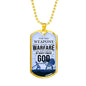 Our Weapon Has Divine Power Necklace Stainless Steel or 18k Gold Dog Tag 24" Chain-Express Your Love Gifts