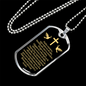 Padre Nuestro Lord's Prayer Necklace Stainless Steel or 18k Gold Dog Tag 24" Chain-Express Your Love Gifts