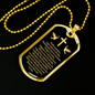 Padre Nuestro Lord's Prayer Necklace Stainless Steel or 18k Gold Dog Tag 24" Chain-Express Your Love Gifts