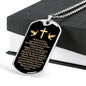 Padre Nuestro Lord's Prayer Necklace Stainless Steel or 18k Gold Dog Tag 24" Chain-Express Your Love Gifts