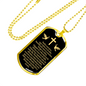 Padre Nuestro Lord's Prayer Necklace Stainless Steel or 18k Gold Dog Tag 24" Chain-Express Your Love Gifts