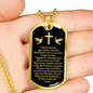 Padre Nuestro Lord's Prayer Necklace Stainless Steel or 18k Gold Dog Tag 24" Chain-Express Your Love Gifts