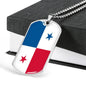 Panama Flag Necklace Panama Flag Stainless Steel or 18k Gold Dog Tag 24" - Express Your Love Gifts