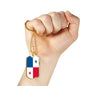 Panama Flag Necklace Panama Flag Stainless Steel or 18k Gold Dog Tag 24" - Express Your Love Gifts