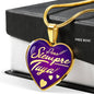 Para Siempre Tuya Spanish Love Necklace Stainless Steel or 18k Gold Heart Pendant 18-22"-Express Your Love Gifts