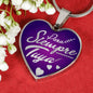 Para Siempre Tuya Spanish Love Necklace Stainless Steel or 18k Gold Heart Pendant 18-22"-Express Your Love Gifts