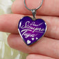 Para Siempre Tuya Spanish Love Necklace Stainless Steel or 18k Gold Heart Pendant 18-22"-Express Your Love Gifts