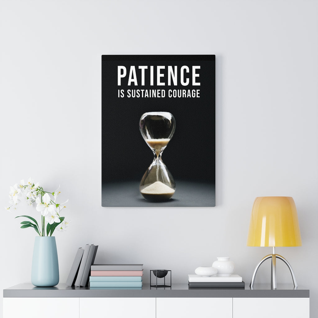 Patience is a Virtue Motivation Wall Decor for Home Office Gym Inspiring Success Quote Print Ready to Hang - Express Your Love Gifts