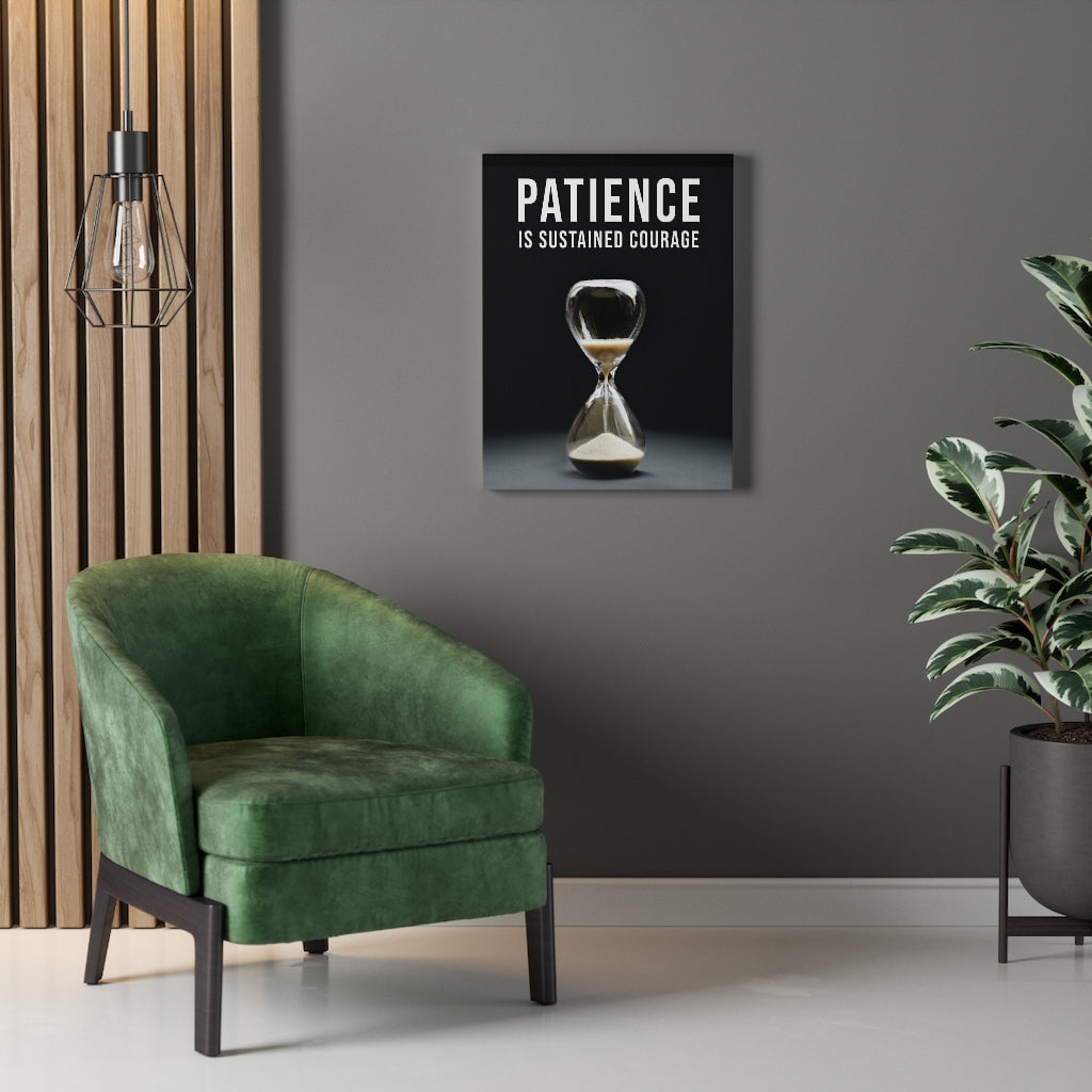 Patience is a Virtue Motivation Wall Decor for Home Office Gym Inspiring Success Quote Print Ready to Hang - Express Your Love Gifts