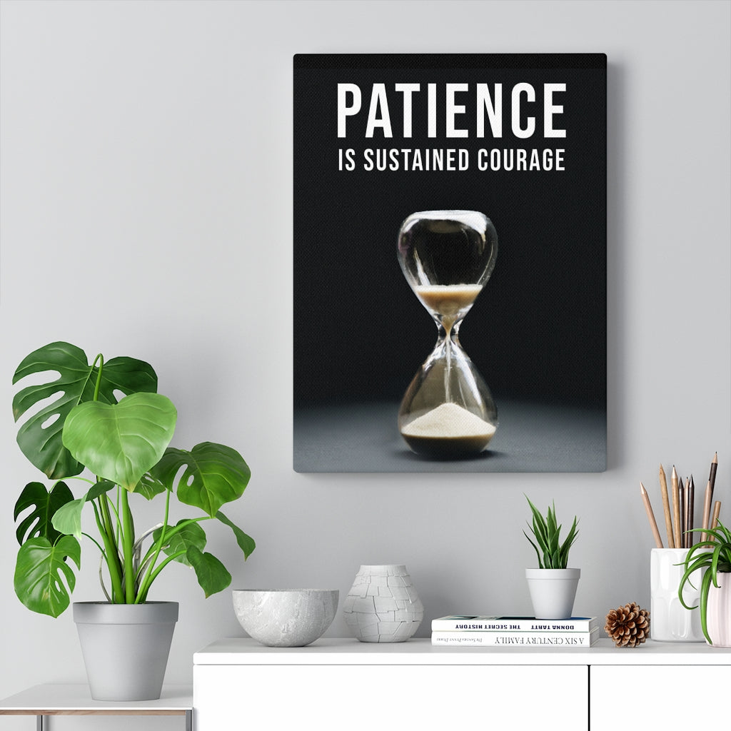 Patience is a Virtue Motivation Wall Decor for Home Office Gym Inspiring Success Quote Print Ready to Hang - Express Your Love Gifts