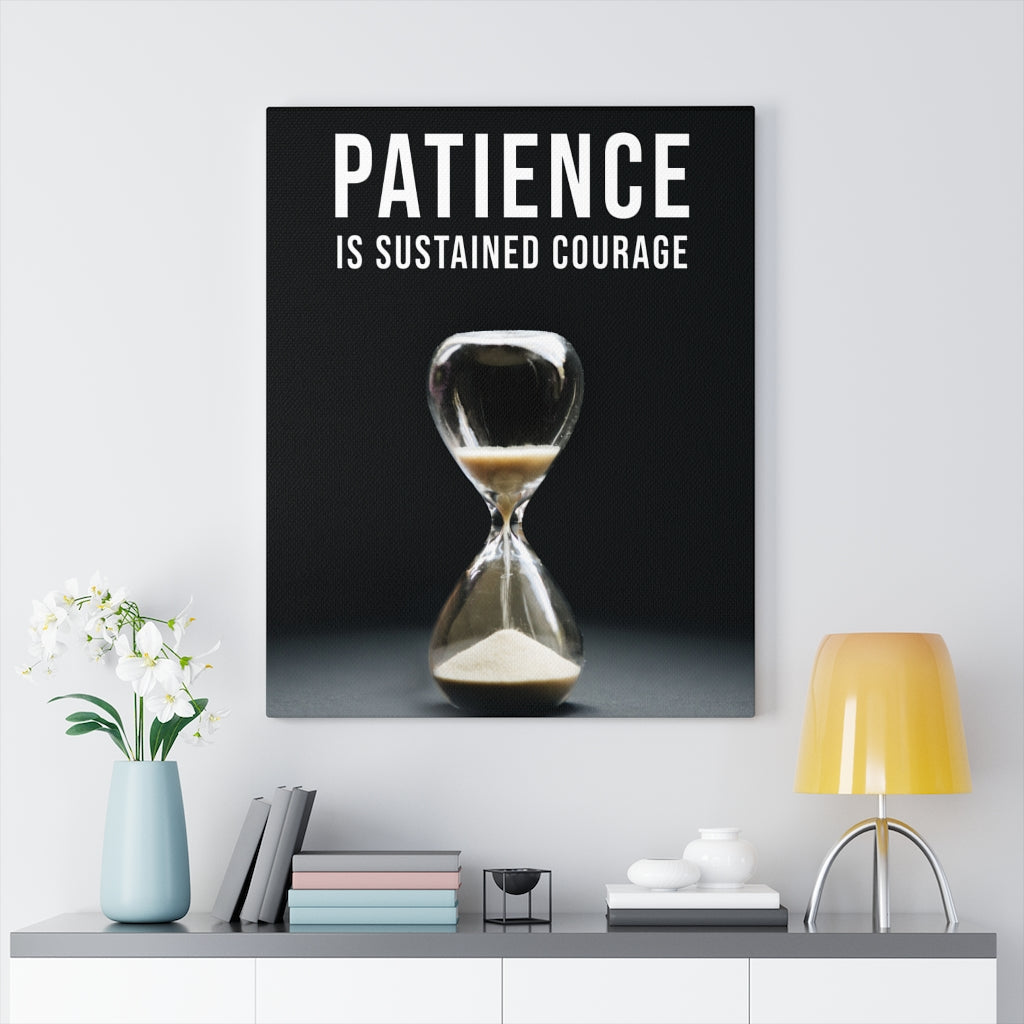 Patience is a Virtue Motivation Wall Decor for Home Office Gym Inspiring Success Quote Print Ready to Hang - Express Your Love Gifts