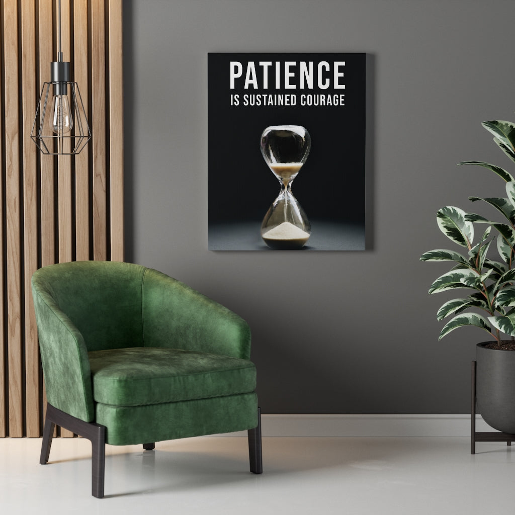 Patience is a Virtue Motivation Wall Decor for Home Office Gym Inspiring Success Quote Print Ready to Hang - Express Your Love Gifts