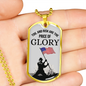 Patriotic Necklace Price Of Glory Dog Tag Stainless Steel or 18k Gold 24" Chain-Express Your Love Gifts