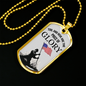 Patriotic Necklace Price Of Glory Dog Tag Stainless Steel or 18k Gold 24" Chain-Express Your Love Gifts