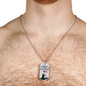 Patriotic Necklace Price Of Glory Dog Tag Stainless Steel or 18k Gold 24" Chain-Express Your Love Gifts