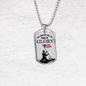 Patriotic Necklace Price Of Glory Dog Tag Stainless Steel or 18k Gold 24" Chain-Express Your Love Gifts