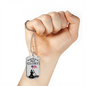 Patriotic Necklace Price Of Glory Dog Tag Stainless Steel or 18k Gold 24" Chain-Express Your Love Gifts