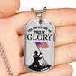 Patriotic Necklace Price Of Glory Dog Tag Stainless Steel or 18k Gold 24" Chain-Express Your Love Gifts