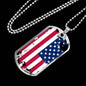 Patriotic Gift Country Pride US Flag Dog Tag Stainless Steel or 18k Gold 24 - Express Your Love Gifts