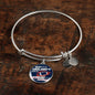 Pats Fan Gift Home Of Winning Football Bracelet Bangle Stainless Steel or 18k Gold Finish - Express Your Love Gifts