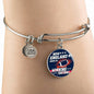Pats Fan Gift Home Of Winning Football Bracelet Bangle Stainless Steel or 18k Gold Finish - Express Your Love Gifts