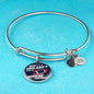 Pats Fan Gift Home Of Winning Football Bracelet Bangle Stainless Steel or 18k Gold Finish - Express Your Love Gifts