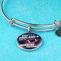 Pats Fan Gift Home Of Winning Football Bracelet Bangle Stainless Steel or 18k Gold Finish - Express Your Love Gifts