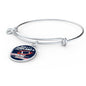 Pats Fan Gift Home Of Winning Football Bracelet Bangle Stainless Steel or 18k Gold Finish - Express Your Love Gifts
