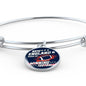 Pats Fan Gift Home Of Winning Football Bracelet Bangle Stainless Steel or 18k Gold Finish - Express Your Love Gifts