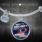 Pats Fan Gift Home Of Winning Football Bracelet Bangle Stainless Steel or 18k Gold Finish - Express Your Love Gifts