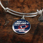 Pats Fan Gift Home Of Winning Football Bracelet Bangle Stainless Steel or 18k Gold Finish - Express Your Love Gifts