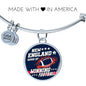 Pats Fan Gift Home Of Winning Football Bracelet Bangle Stainless Steel or 18k Gold Finish - Express Your Love Gifts