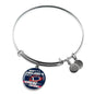 Pats Fan Gift Home Of Winning Football Bracelet Bangle Stainless Steel or 18k Gold Finish - Express Your Love Gifts