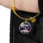 Pats Fan Gift Home Of Winning Football Bracelet Bangle Stainless Steel or 18k Gold Finish - Express Your Love Gifts