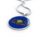 Pennsylvania State Flag Necklace Stainless Steel or 18k Gold Circle Pendant 18-22" - Express Your Love Gifts