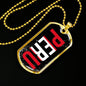 Peru Peruvian Proud Necklace Stainless Steel or 18k Gold Dog Tag 24" Chain - Express Your Love Gifts