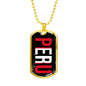 Peru Peruvian Proud Necklace Stainless Steel or 18k Gold Dog Tag 24" Chain - Express Your Love Gifts