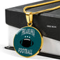 Philadelphia Circle Pendant Football Fan Necklace Stainless Steel or 18k Gold 18-22" - Express Your Love Gifts